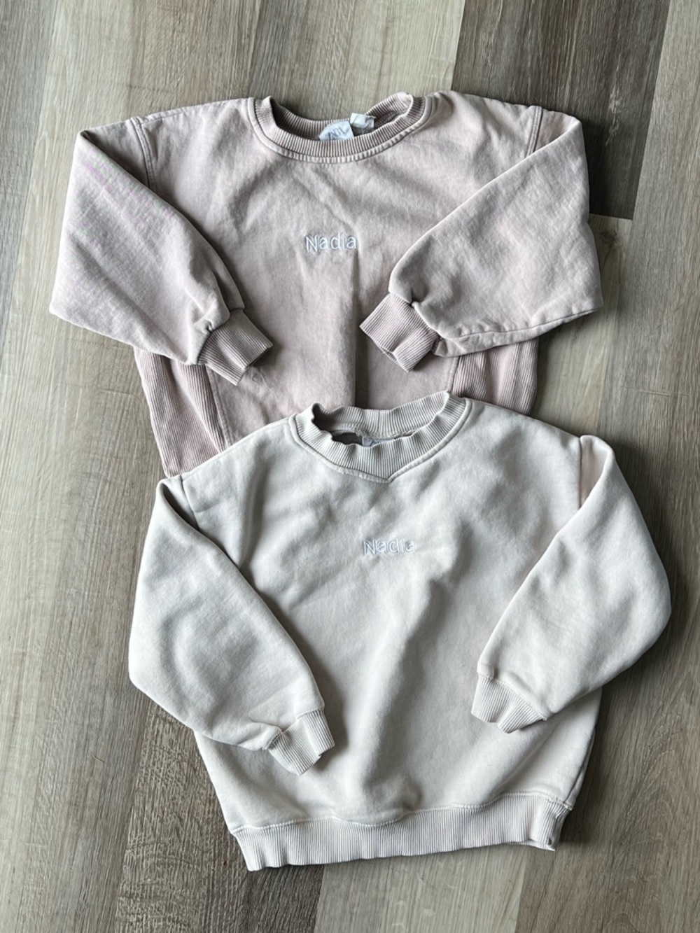 2 Zara Custom Name Sweatshirts- Nadia size 4-5